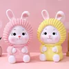 Pink Hat Cartoon Animals Rabbit Piggy Bank, Anti Drop Cute Piggy Bank, School Children's Day Gift, Home Desk Decor for Girls 2