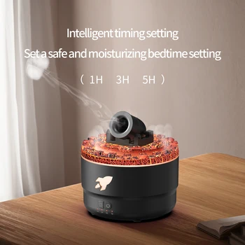 Creative Volcanic Crack Light Artillery Air Humidifier Aromatherapy Diffuser for Home Desktop Ring Spray Electric Aroma Diffuser 1