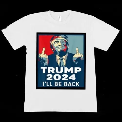 

Дональд Трамп 2024 вернусь! Повседневная футболка из 100% хлопка с принтом