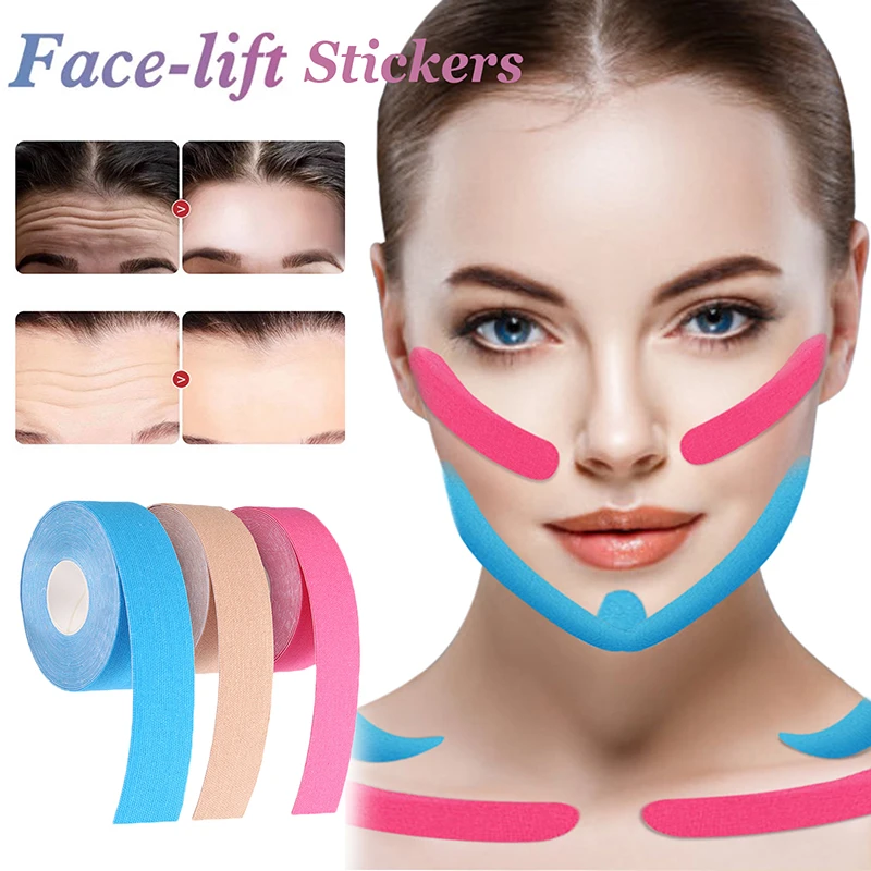 Kinesiology Tape For Bandagem Lifting Neck Eyes Facial Care Sticker