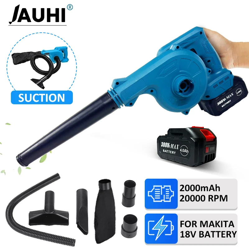 JAUHI2in1CordlessBlowerVacuum18VMaxLightweightHandheldSmall