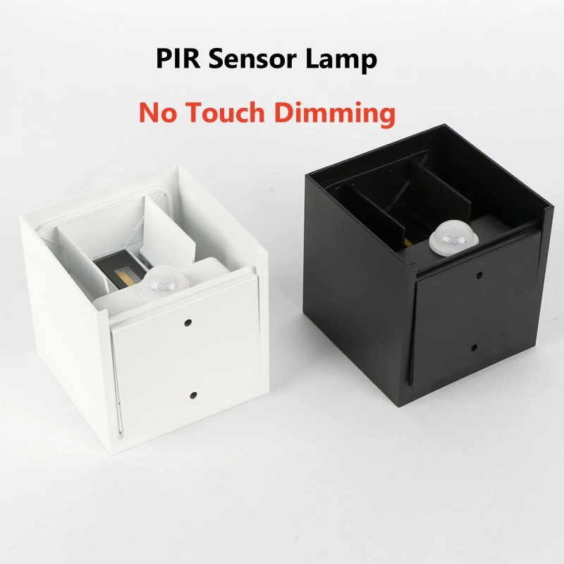 Wireless Cube LED Wall Lamp Up Down USB Rechargeable With Switch/PIR Sensor 5V Magnetic Night Light Corridor Porch Sconce Light