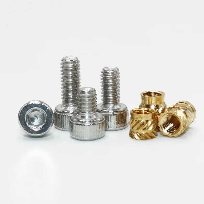 Heat Insert Nut Brass and Stainless Steel Hex Socket Screw Hot Melt Embed Thread Inserts Nuts Soldering Iron Tip 3D Printer