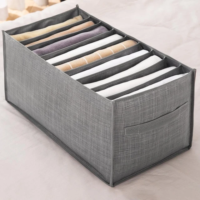 Decor Store Storage Box Compartment Design Anti-wear Rectangular Divided  Folding Clothes Organizer for Daily Use 