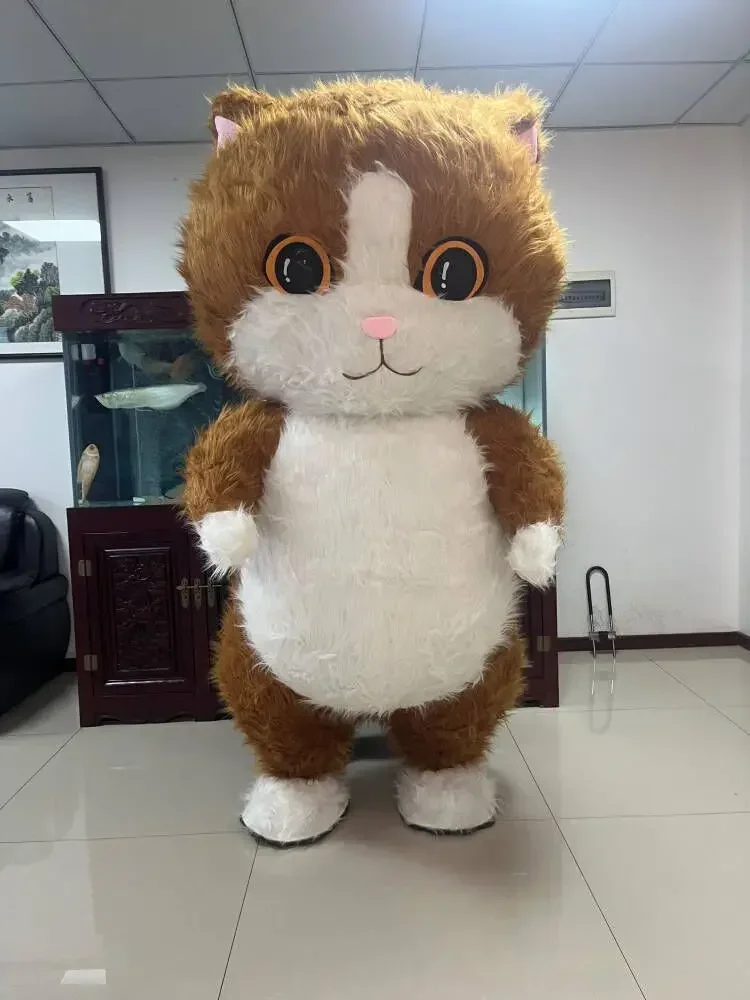 

Пушистый надувной костюм кошки талисман милый тигр косплей костюм для взрослых Хэллоуин Рождество Вечеринка карнавал смешной костюм животного