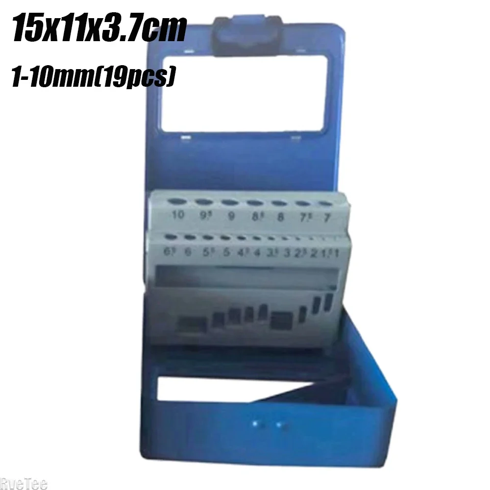 Twist Drill Box tool storage box parts storage box storage organizer box Portable Empty Box 13pc/19pcs/25pcs 1.0-13mm Convenient Drill Index Storage for Organizers