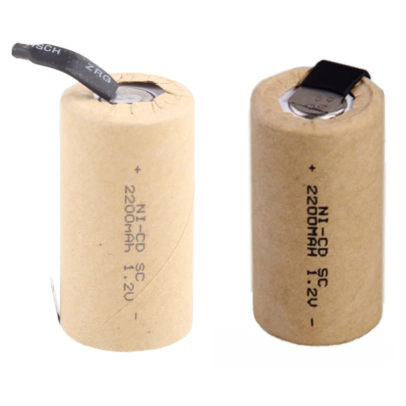 Sc 2200Mah 1.2V Ni-Cd Batteries Rechargeable Battery Sub C Real Capacity Battery For Electric Screwdrivers Dropship