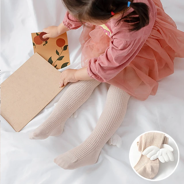 Collants rayés en coton chaud avec ailes d'ange pour bébé fille, chaussettes,  collants, leggings, bas, chaud, blanc, mignon, lit, automne, hiver, 2022 -  AliExpress