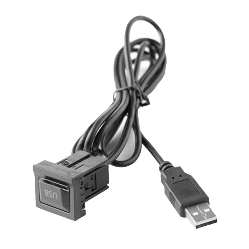 Flush Mount USB 3.2 Type-C & AUX Extension Connector For Car Panel/Dashboard - 20 Pin To 2.5mm Jack - Beige
