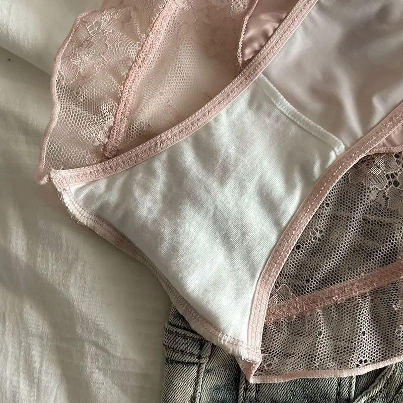 Sexy Print Women Panties Lace Underwear Low Waist Lingerie Sweet Club Triangle Panties Thong New