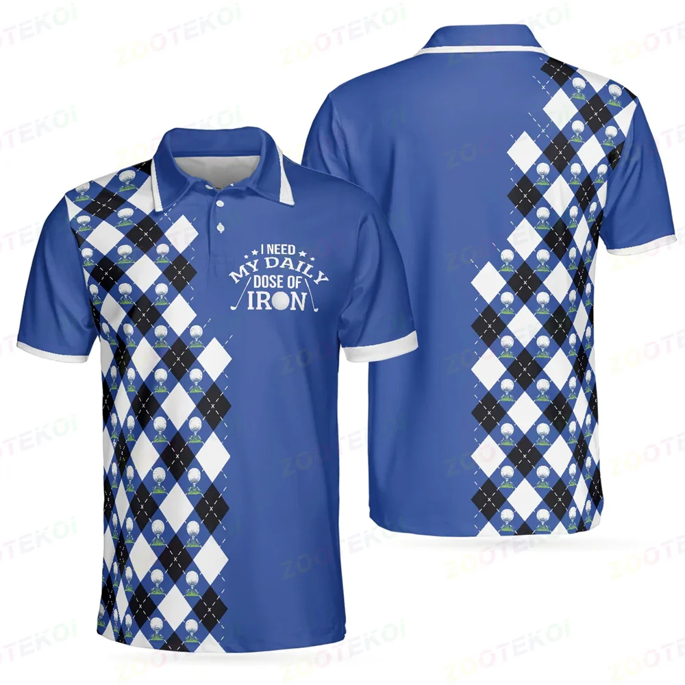 

Men&'s Fashion Printed Polo Shirts Summer Lapel Buttons Short Sleeves Outdoor Golf F4 Racing Quick Dry Breathable