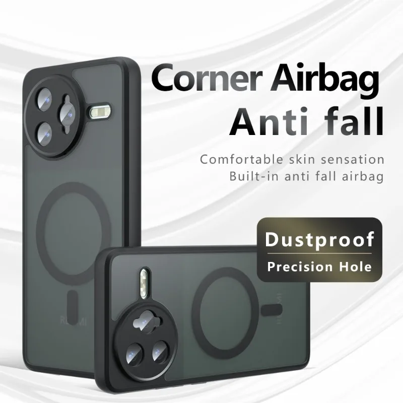 Magnetic Matte Frosted Back Cover with Wireless Charging Compatibility