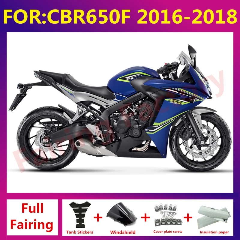 

New ABS Motorcycle Fairings Kit fit for CBR650F 2016 2017 2018 CBR650 F CBR 650F Bodywork full fairing kit zxmt set blue yellow