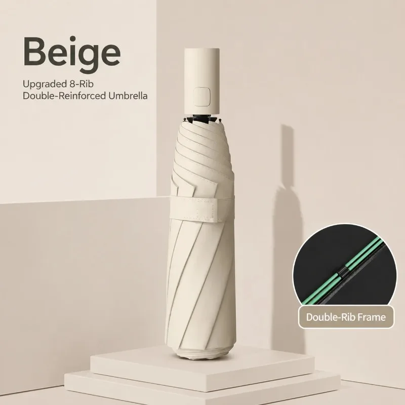 Windproof Compact Travel Umbrella: Automatic Folding, Rain Protection