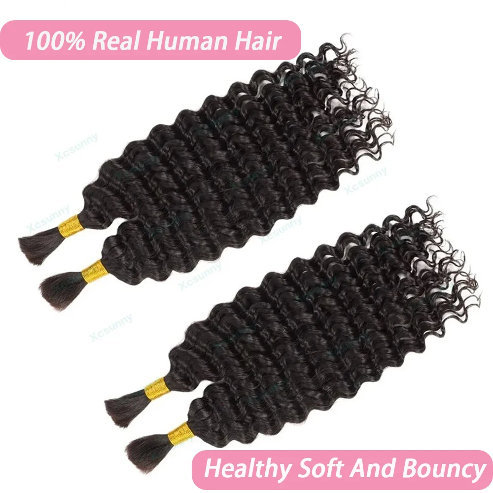 Human Hair Extensions Human Hair Bundles Braiding Hair Extensions Human Braiding Hair Deep Wave Bundles Human Braiding Hair Boho Braids Natural Black Bulk Human Hair Braiding No Weft Curly Extensions