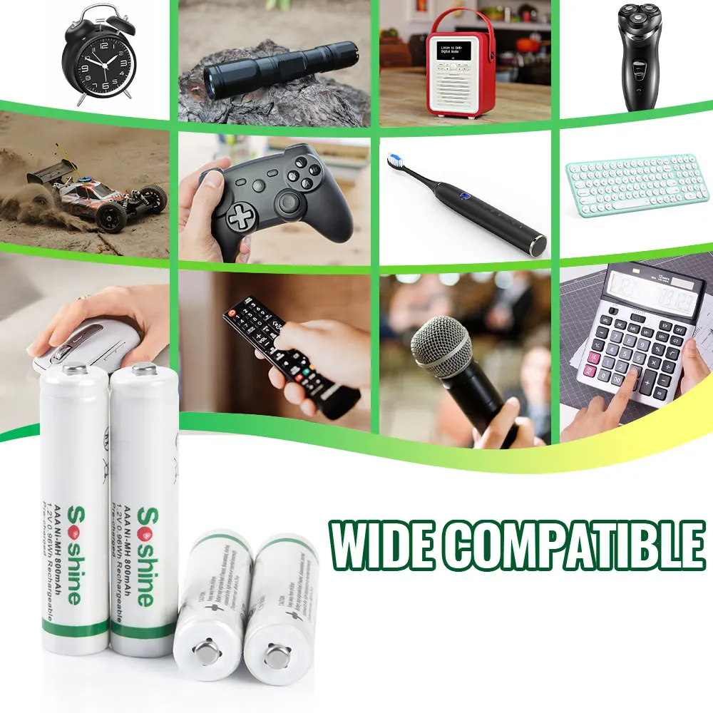 Ni-MH Rechargeable Batteries 1.2V 800mAh AAA/Micro 1000 Recycle Times 1000 Recycle Times