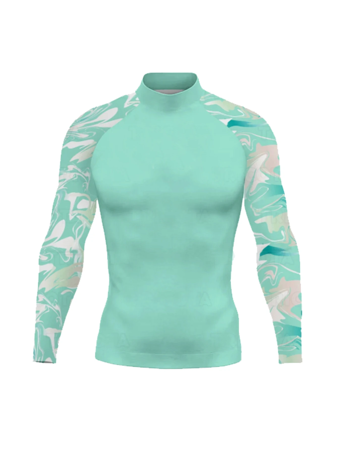Rashguard Swim Short Sleeves Diving UV Protection UPF 50+ Elastic Rash Vest Loose Fit Top Swimming Quick Drying for Men