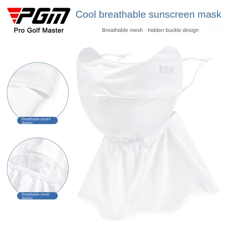Outdoor Sunscreen Scarf Golf Arm Sleeves PGM Golf Women Sun Mask Ladies Breathable Outdoor White KOZ006