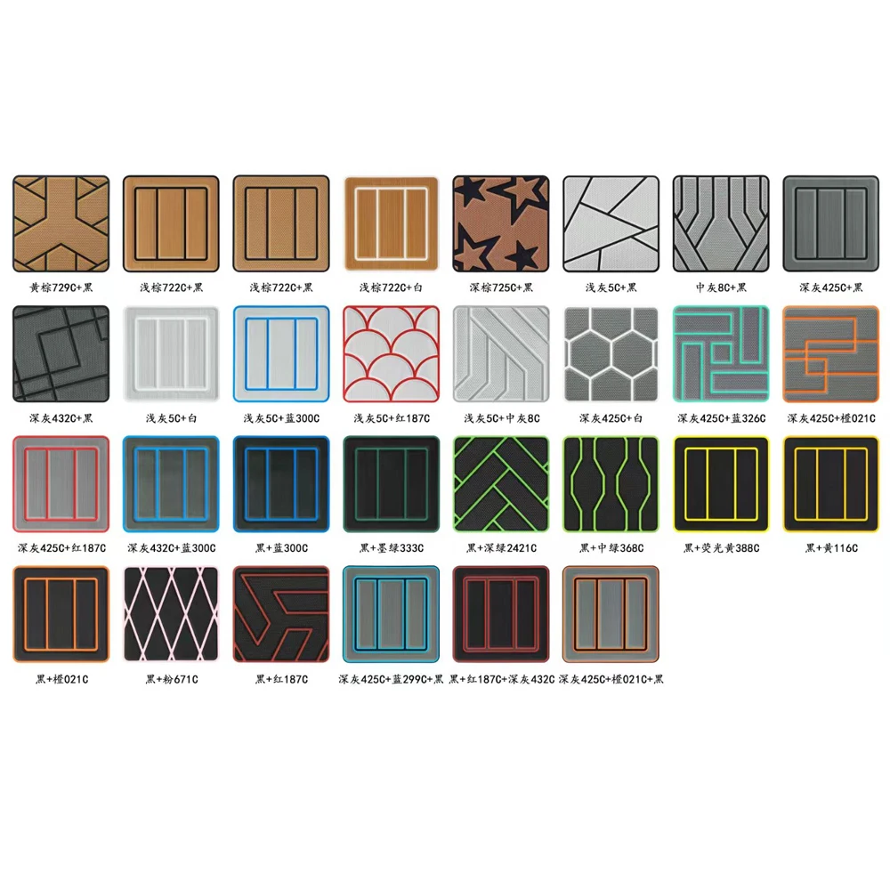 KXKZREN personnalisé 2002 croisières Yachts 3870 Foredeck arc EVA bateau tapis de sol Faux teck feuille de terrasse pour bateaux à moteur/yachts