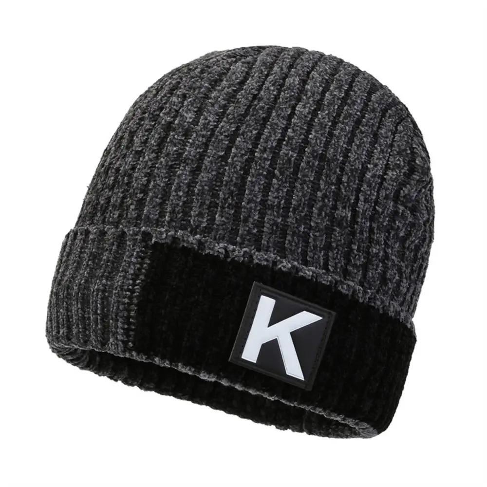 

Unisex Fashion Winter Hats Solid Color Knitted Hats For Men And Women Beanie Cap Outdoor Add Fur Lining Keep Warm Sports Hats