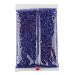 Elegant Transparent Silver Glass Seed Beads - 450g Assortment for Jewelry Crafting and DIY Accessories (Navy blue)