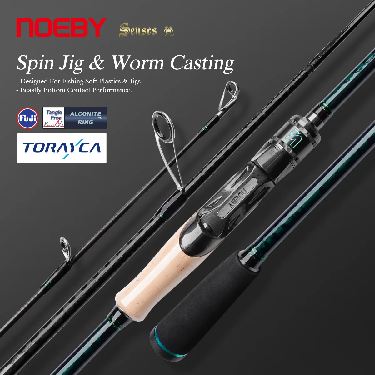 

Noeby Spinning Fishing Rod 2.03m 2.19m Jig Worm Casting Rods Fuji Guide Toray Carbon Light Bass Freshwater Lure Fishing Rod