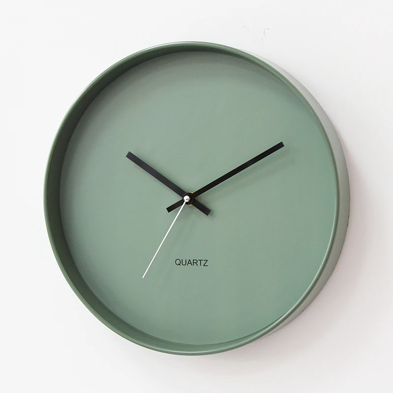 

Modern Green Wall Clock Digital Living Room Silent Tools Kitchen Clock Minimalist Hands Reloj De La Pared Room Decortion Items