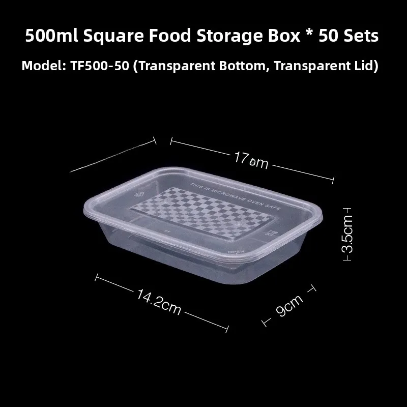 일회용 플라스틱 도시락 검정 사각 투명 테이크아웃 음식 용기 직사각형 뚜껑 있는 패스트푸드 배달 식기
