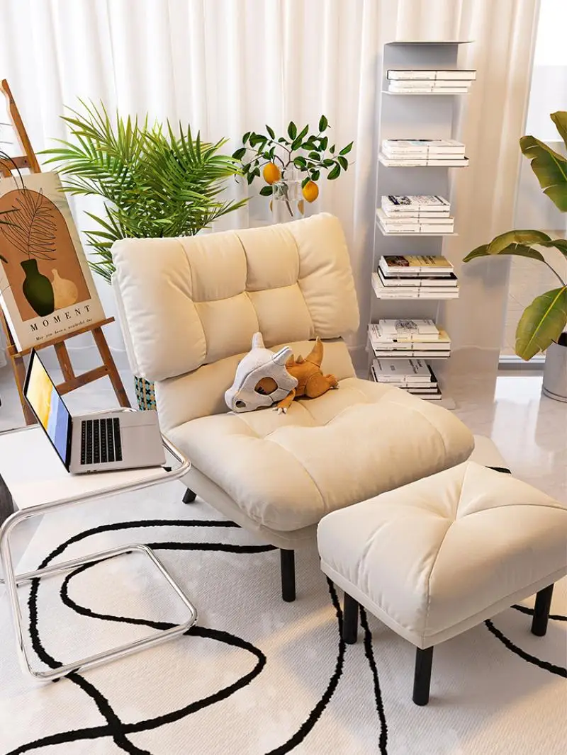 Lazy Sofa Single-Person Balcony Recliner Bedroom Folding Sofa Backrest Chair for Lying and Sleeping Single Chair