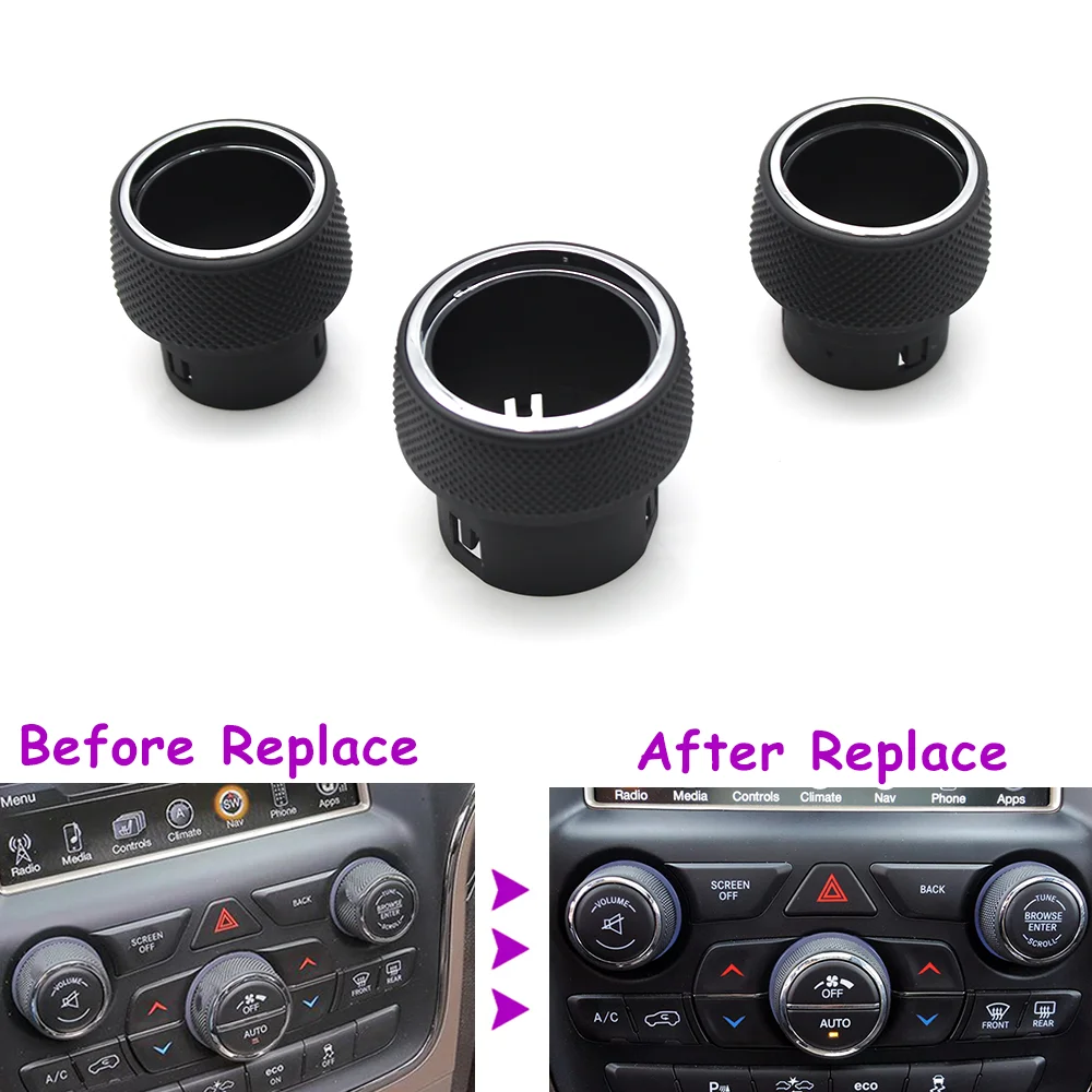 WK2 2014-2021 Auto Vorne Zentrale Konsole AC Control Auto Drehschalter Taste Radio Lautstärke Drehknopf Für Jeep grand Cherokee – Detail 6