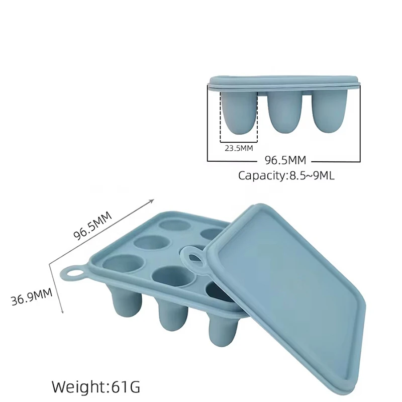 Silicone Baby Food Freezer Tray with Lid - Multi-Use Food Storage and Popsicle Molds