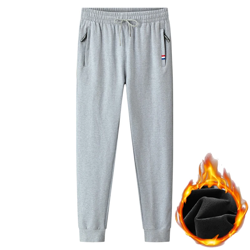 Autumn Winter Men's Elastic High Waist Solid Screw Thread Drawstring Zipper Pockets Casual Harlan Trousers Fashion Loose Pants
