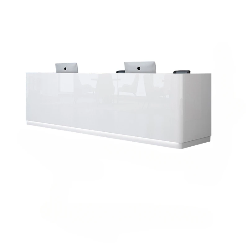 

Minimalist modern company front desk reception desk painted consultation desk welcome bar counter cashier counter beauty salon