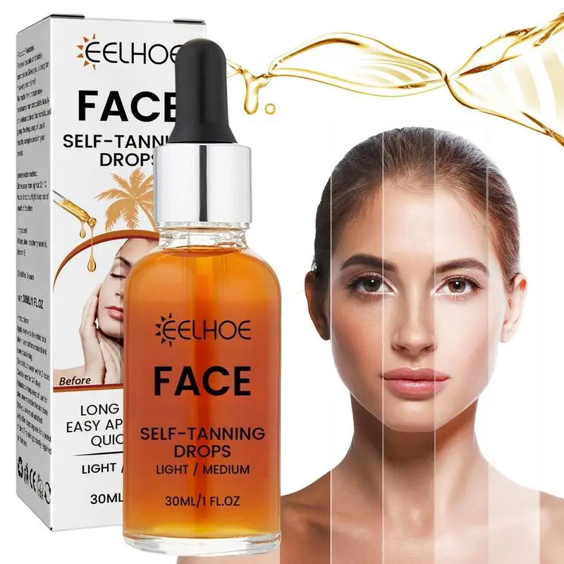 Fast Tan Glow Drops Sunless Skin Tanning Oil Liquid Dark Self Tanner