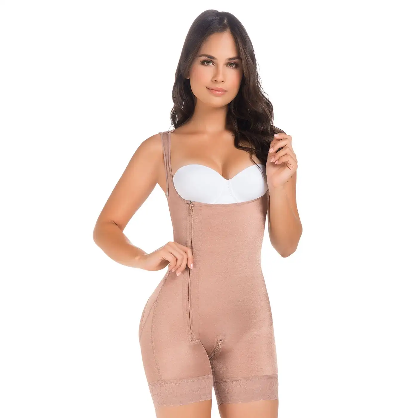 Fajas Colombianas Postpartum & Post Surgery Stage 1 Open Bust Shapewear Bodysuit Fajas Reductoras y Modeladoras Para mujeres