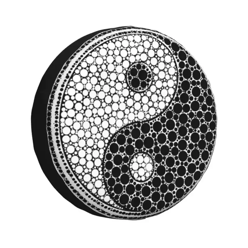 

Черно-белый запасной чехол для автомобильного колеса Yin Yang Dot Art Для Prado Pajero Jeep Balance для медитации 4WD 4x4 RV