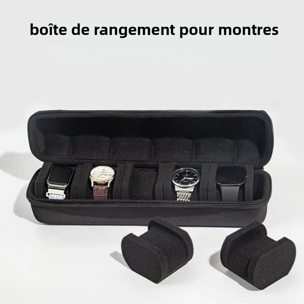 Boîte de rangement et présentoir pour montres, étui de voyage portable, organisateur de bureau pour les passionnés de montres, cadeau