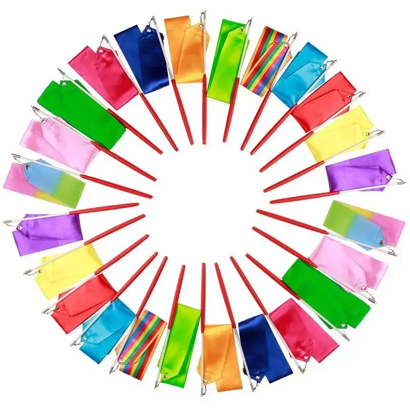 2/4/6 Meters Gymnastics Colorful Ribbons Art Gymnastics Dance Ribbon for Ballet Dancing Twirling Training Equipment