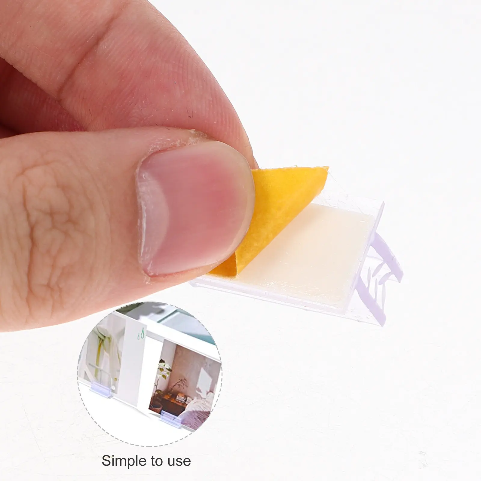 50개입 사인 홀더 접착식 패널 미니 재채기 방지 카드 사진 메모 홀더 책상 교실 테이블 번호 가격표 표시용