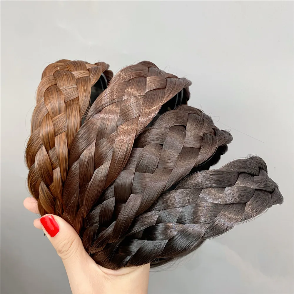 

Fishbone Braids Wig Headbands For Women Flower High-end Hairbands for Girls Hair Accessories Fashion Accessories