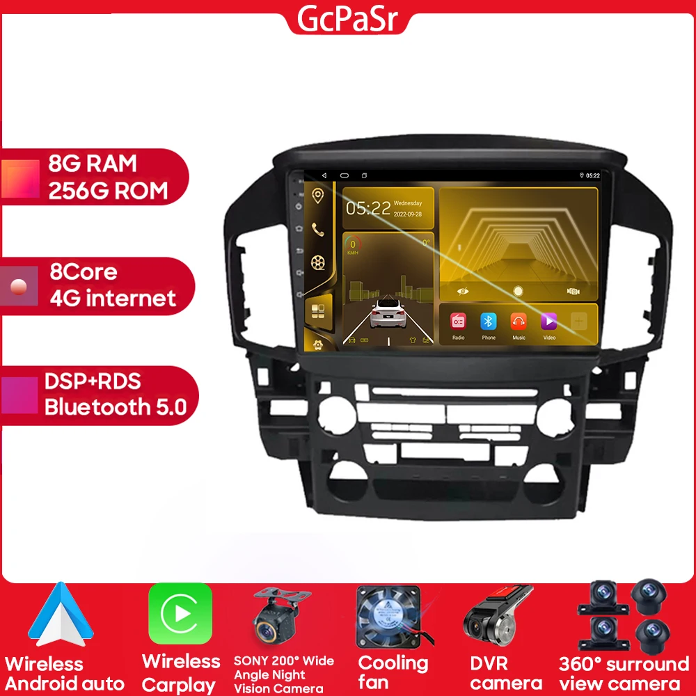 

Android 13 For Lexus RX300 1997-2003 For Toyota Harrier 1998 Right Left Hand Drive Mirror Link No 2din DVD Touch Screen Carplay