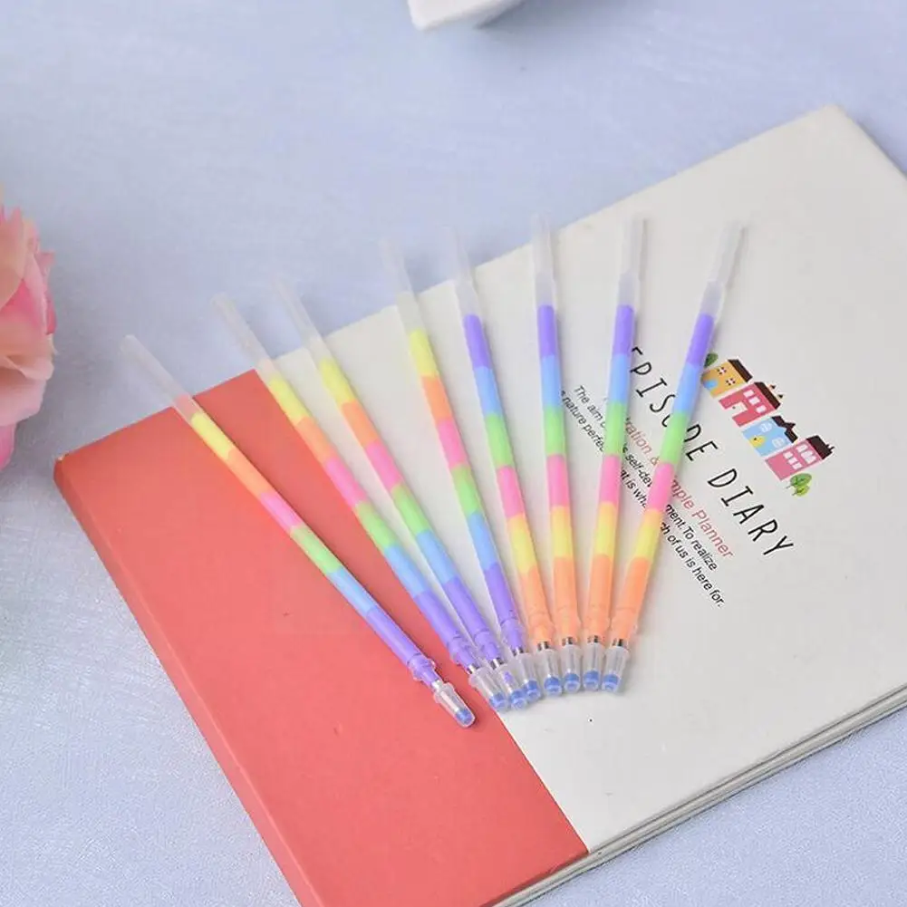 20pcs Multi Color Rainbow Refill Highlighters Gel Pen Graffiti Ball Students Painting Fluorescent Point N7g8 | Канцтовары для офиса