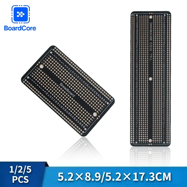 1/2/5Pcs 5.2x8.9cm 17.2x5.2cm Standard Permanent Breadboard Solder PCB Board PCB Prototype Board DIY Electronics Kit For Arduino