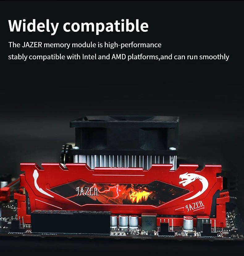 JAZER DDR4 Ram 8GB 16GB 3200MHz Desktop Gaming Memory Support