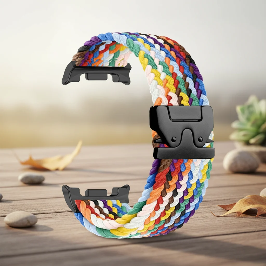 Braided Parachute Buckle Strap with Correa Bracelet