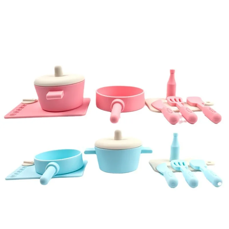 High Quality Big Kitchen Set Toys Kids Pretend Play Cooking Learning Silicone Play Kitchen Toys For Kids Child