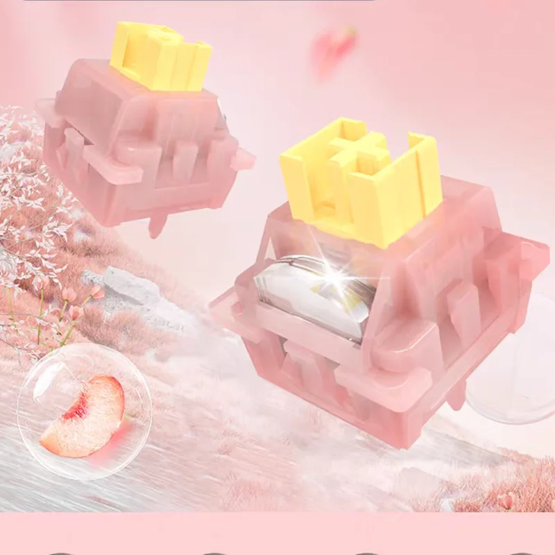 Peach Magnetic Silent Switch Linear Free Setting Pre Travel For