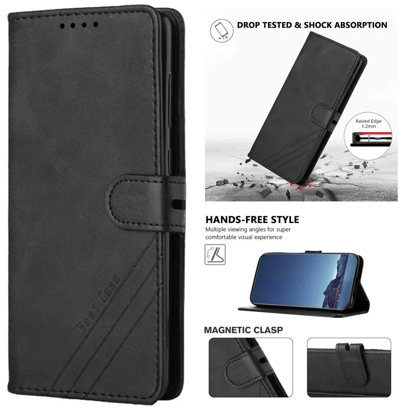 Luxury Leather Flip Wallet Cover