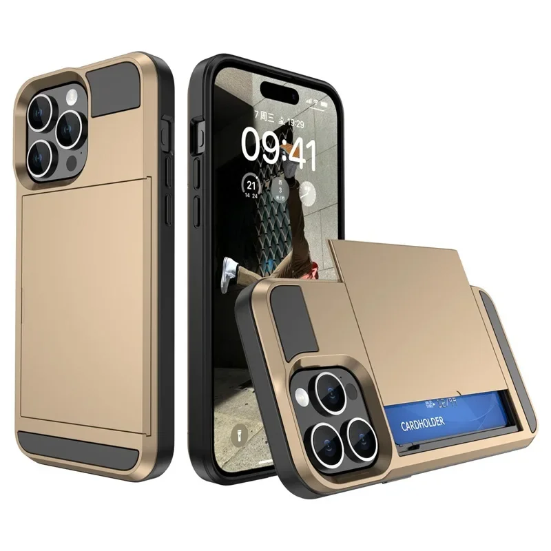 Premium Wallet Phone Case with Card Holder and Dual-Layer Protection