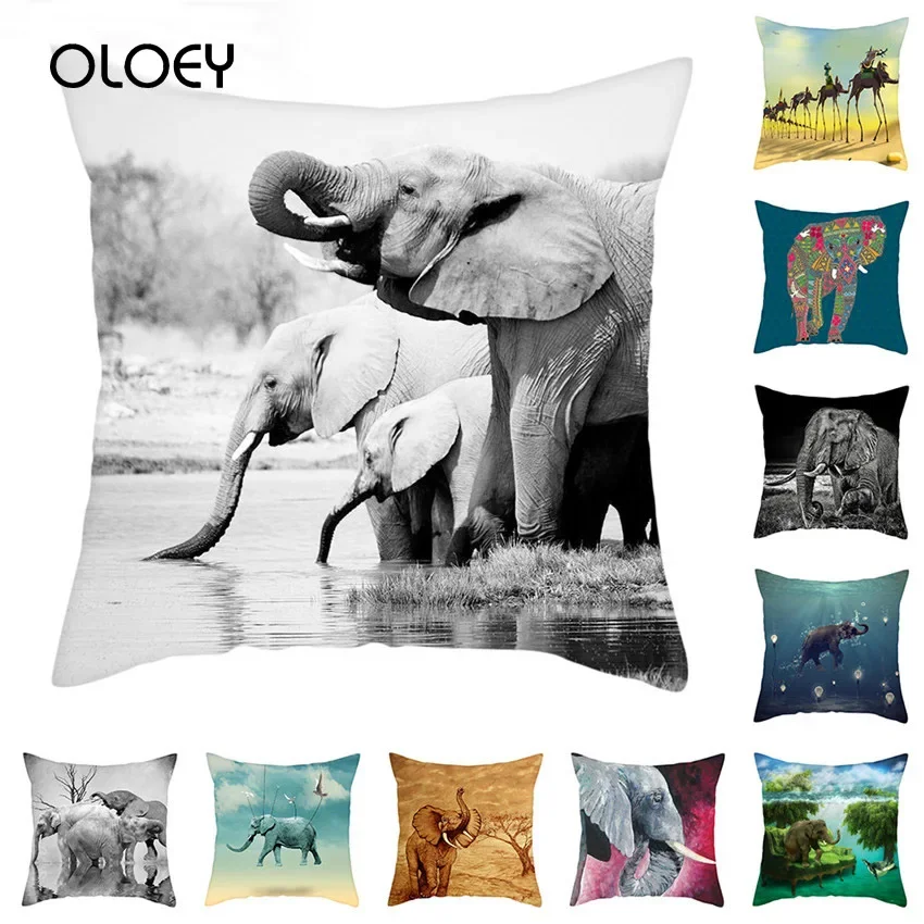 

Elephant Cushion Cover 21 Pillowcase 45x45cm Home Decoration Pillowcase Home Decoration Accessories Hotel Car Seat Decoration .